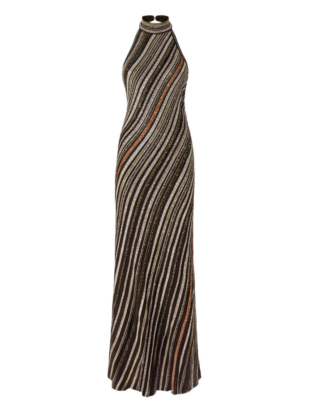Missoni Halterneck Striped Maxi Dress
