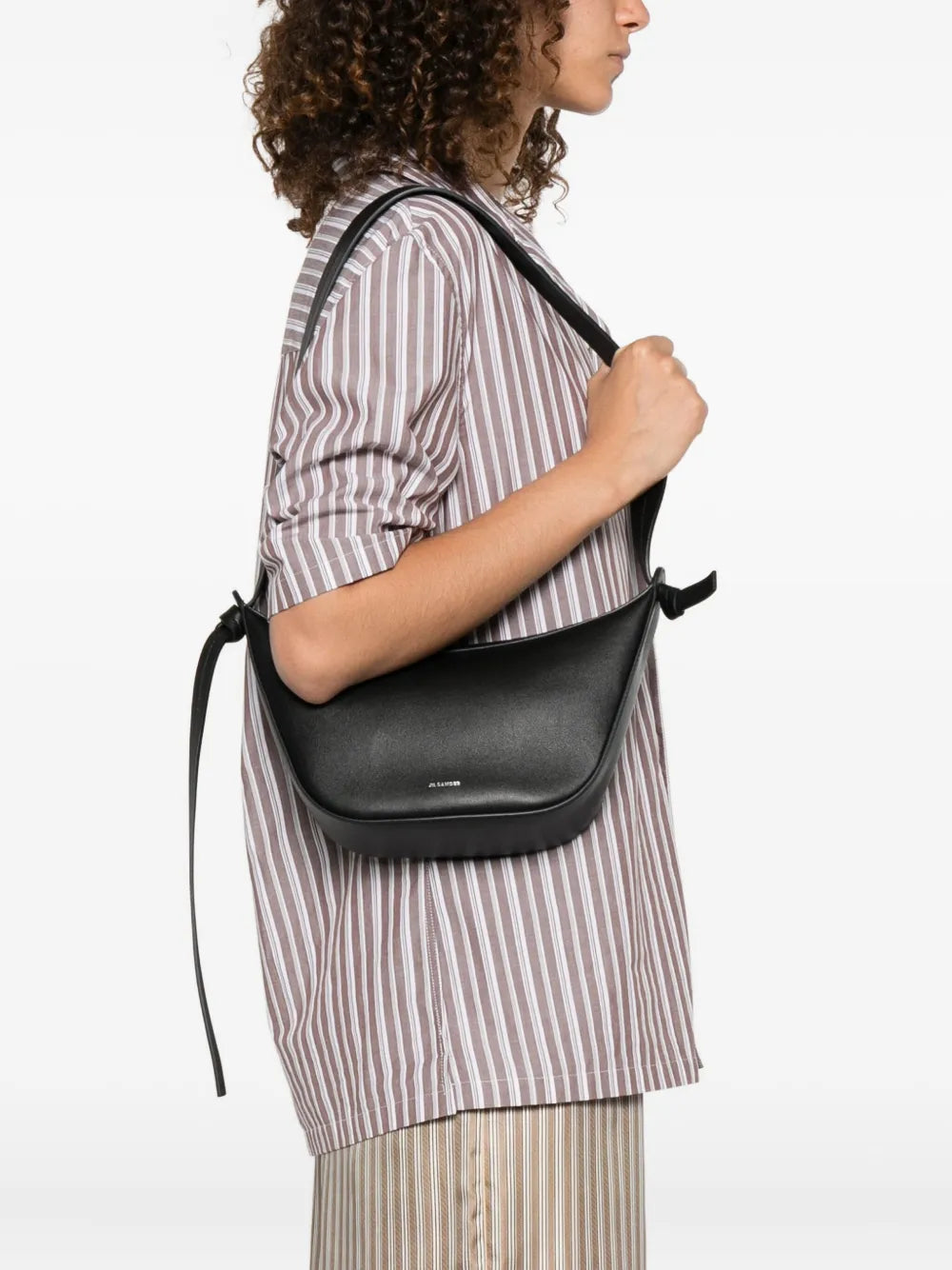 Jil Sander Curved Knotted Shoulder Bag