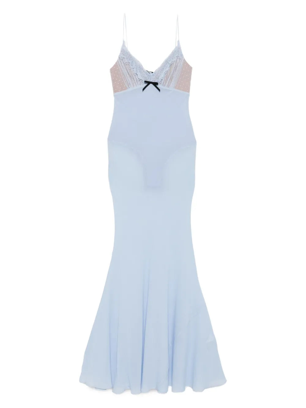 Self Portrait Lace Trimmed Slip Maxi Dress