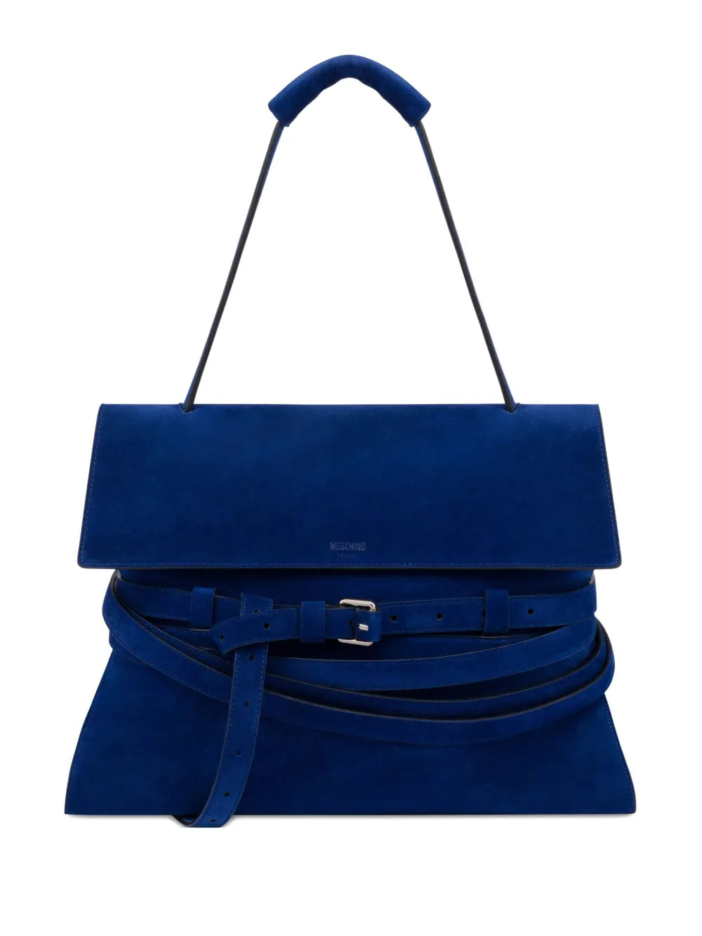 Moschino Belted Leather Shoulder Bag