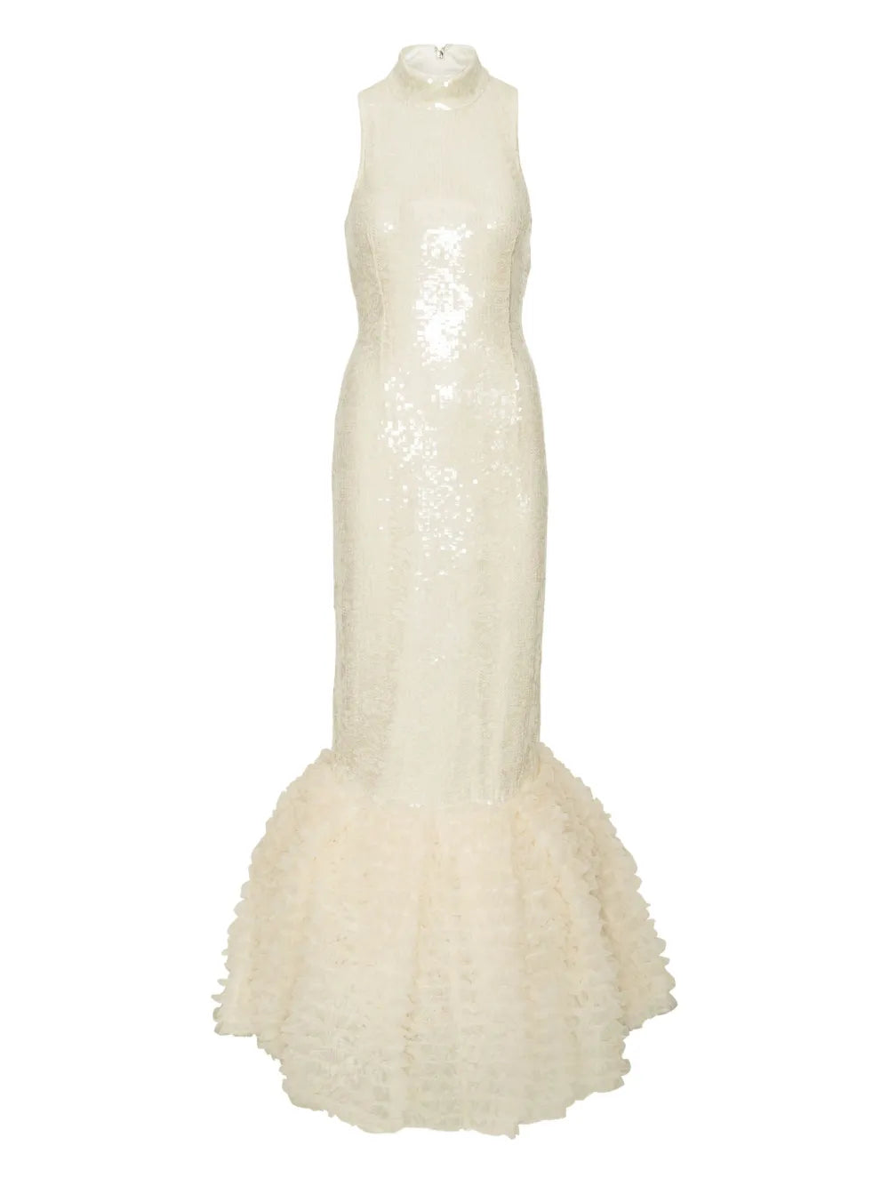 Rotate Birger Christensen Sequin Embellished Ruffled Gown