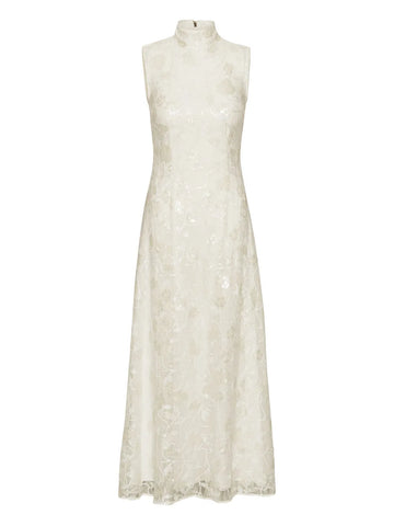 Rotate Birger Christensen Sequin Lace Maxi Dress