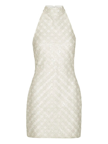 Rotate Birger Christensen Sequinned Halterneck Dress