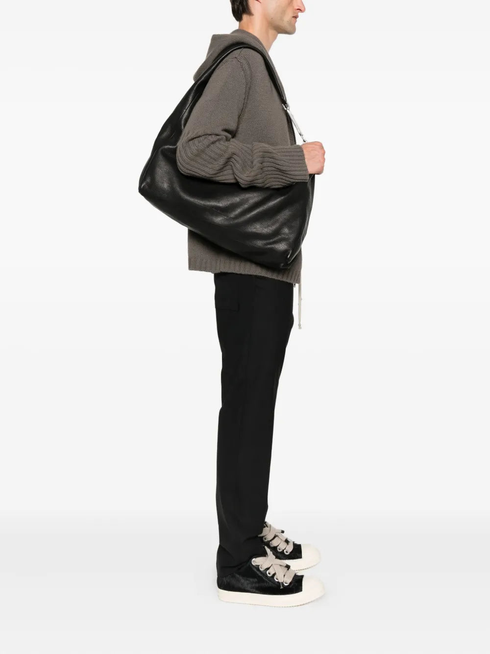 Rick Owens Gemini Zip Fastening Leather Shoulder Bag