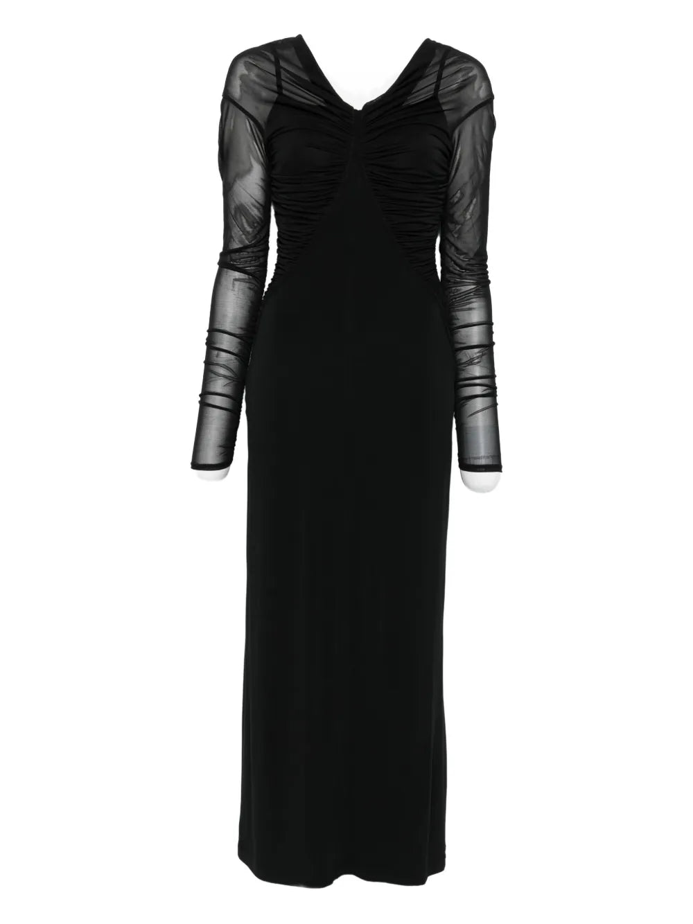 Max Mara Off Shoulder Draped Dress