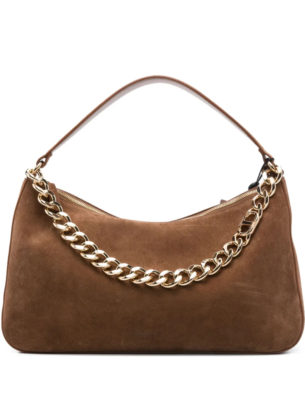 Twinset Liliane Chain Embellished Suede Shoulder Bag