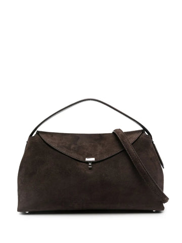 Toteme T Lock Suede Top Handle Shoulder Bag