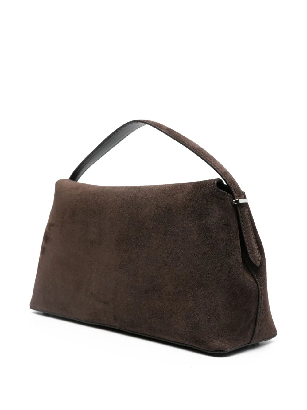 Toteme T Lock Suede Top Handle Shoulder Bag