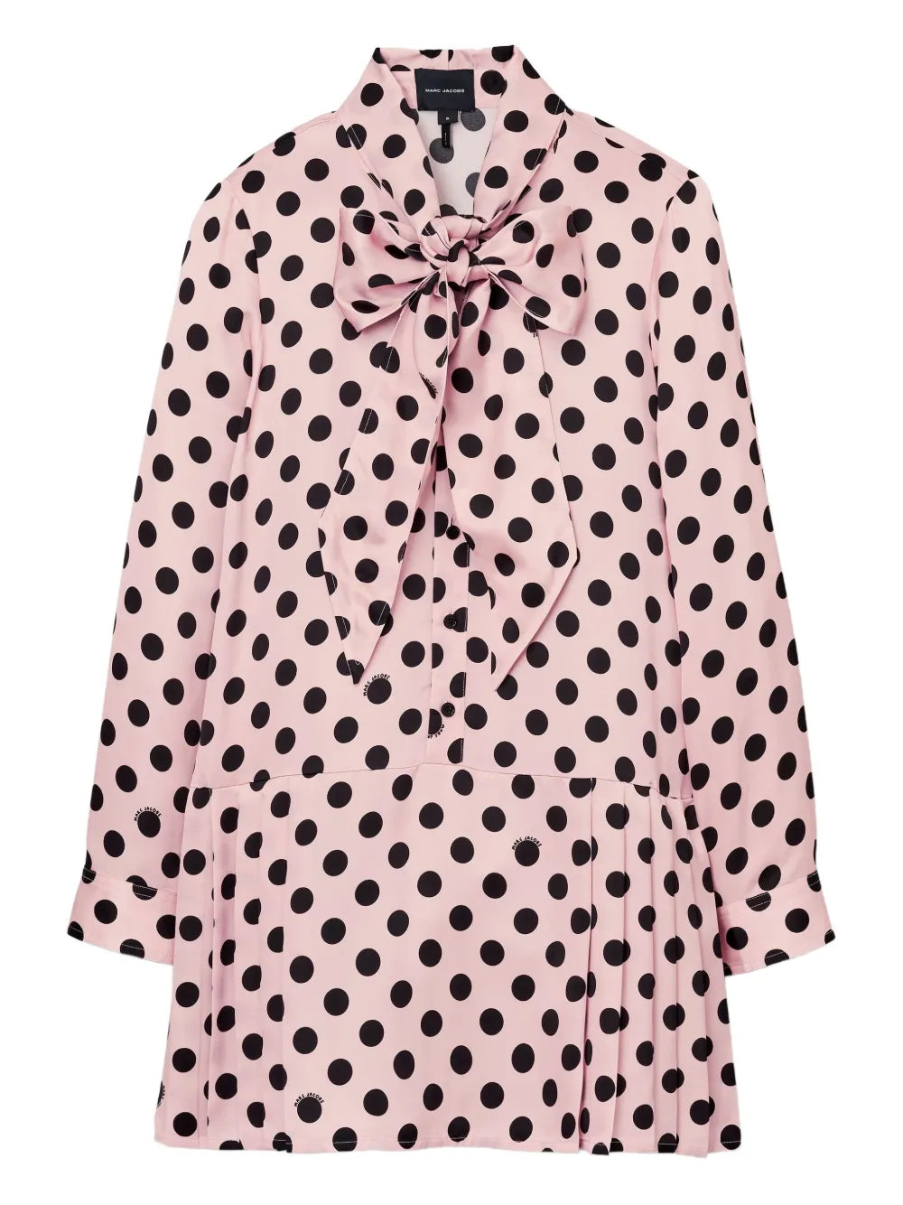 Marc Jacobs Polka Dot Pattern Pleated Mini Dress