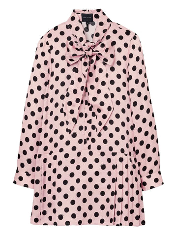 Marc Jacobs Polka Dot Pattern Pleated Mini Dress