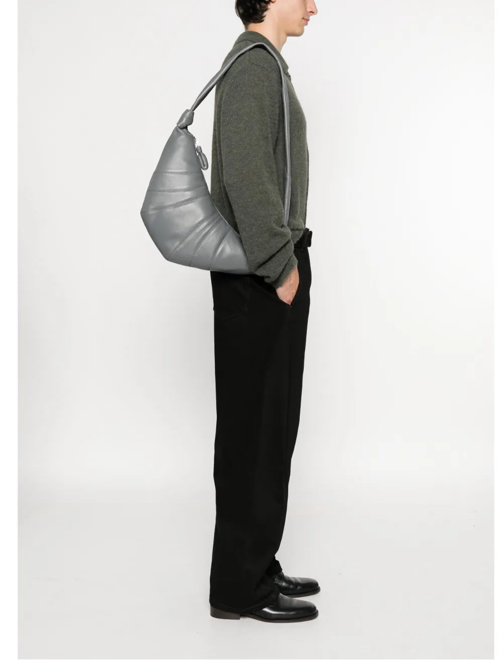 Lemaire Croissant Knot Leather Shoulder Bag