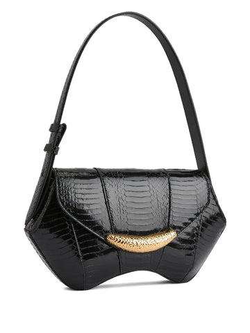 Giuseppe Zanotti Gz Day And Night Snakeskin Curved Shoulder Bag