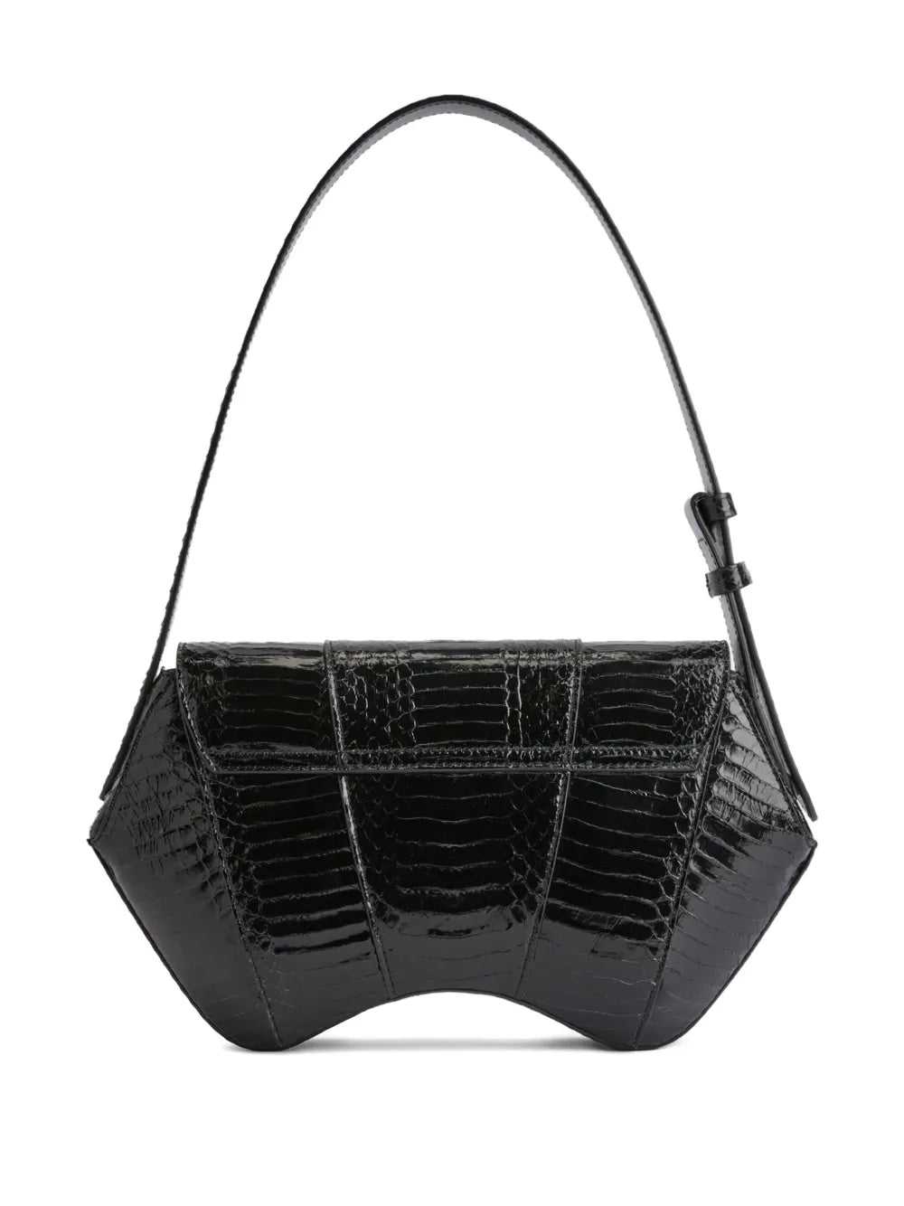 Giuseppe Zanotti Gz Day And Night Snakeskin Curved Shoulder Bag