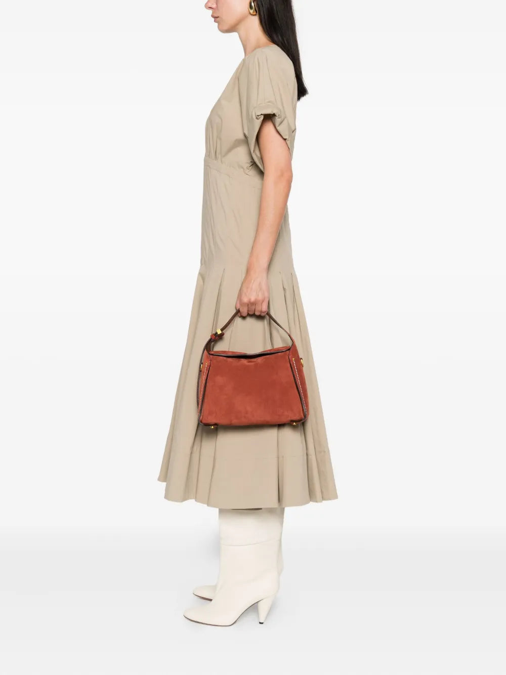 Gianni Chiarini Penelope Calf Suede Shoulder Bag