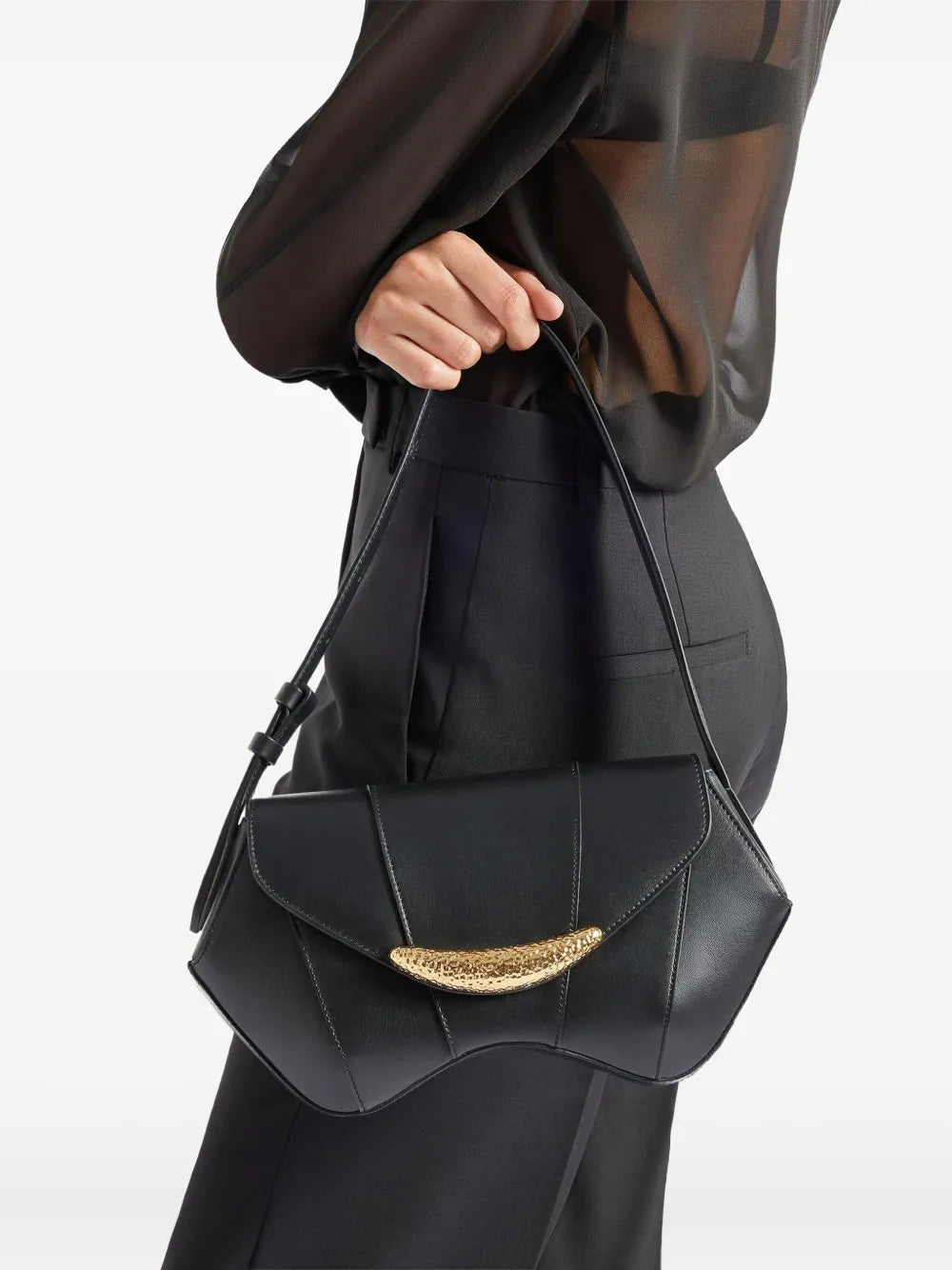 Giuseppe Zanotti Curved Shape Shoulder Bag