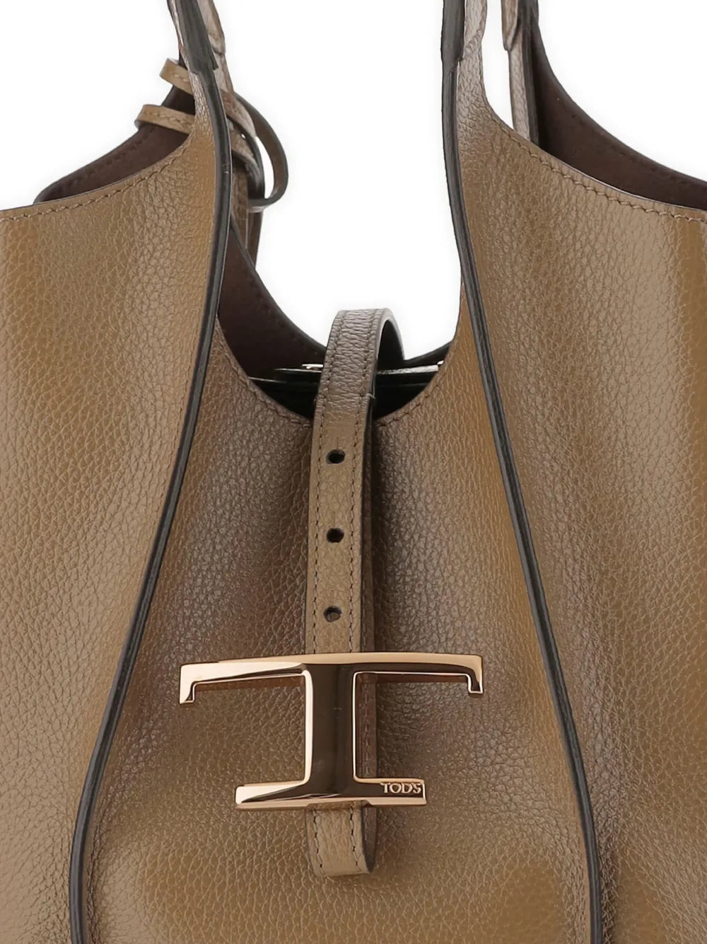 Tods Leather T Buckle Shoulder Bag