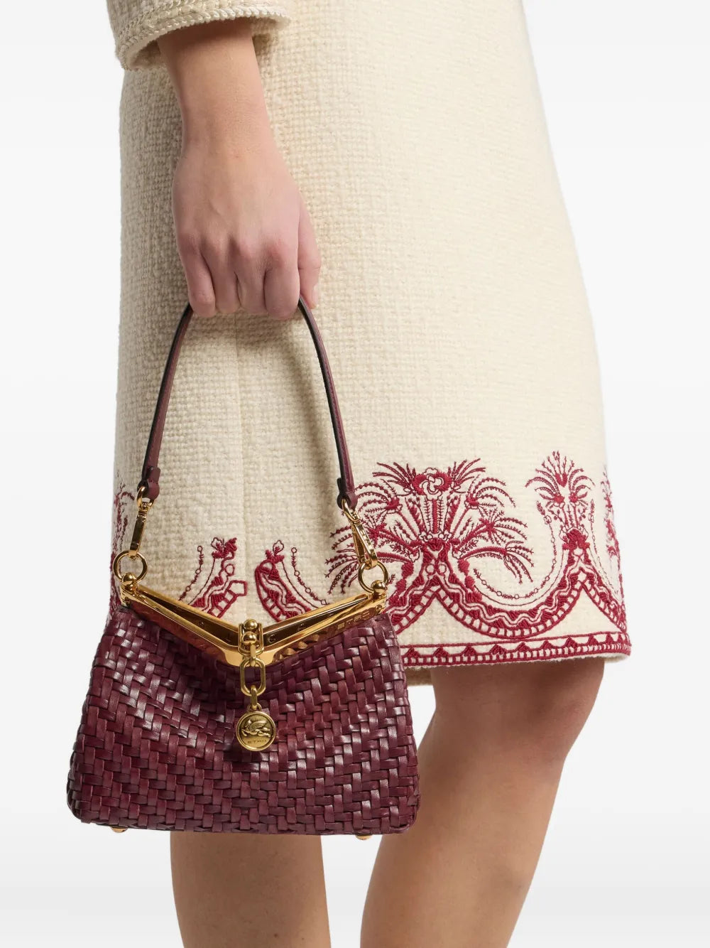 Etro Small Vella Leather Tote Bag