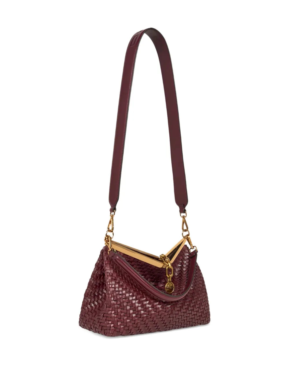 Etro Vela Woven Leather Shoulder Bag
