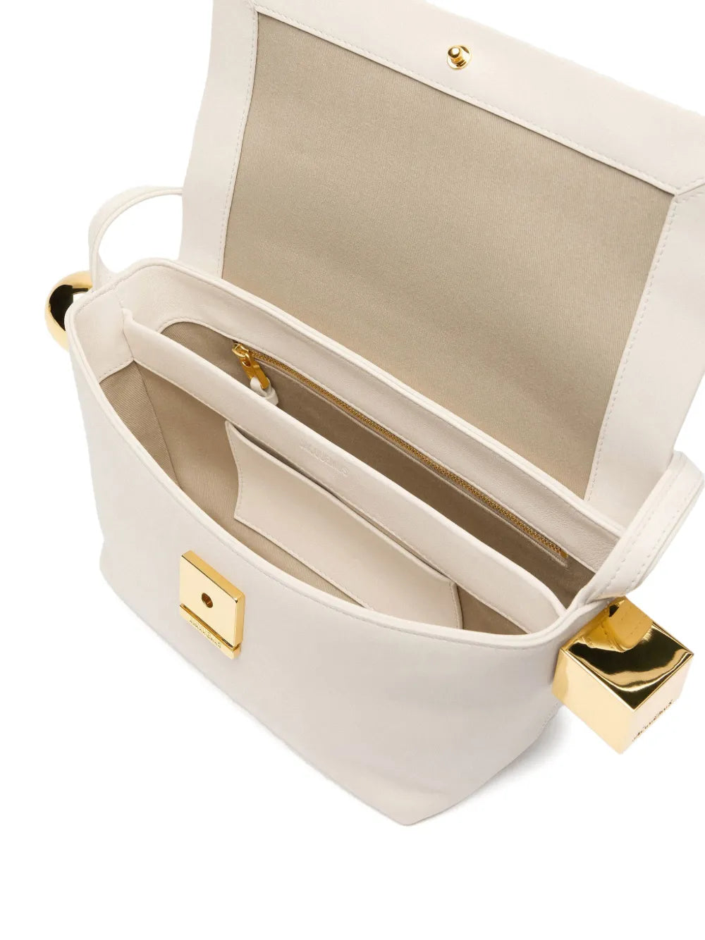 Jacquemus Metallic Clasp Leather Shoulder Bag
