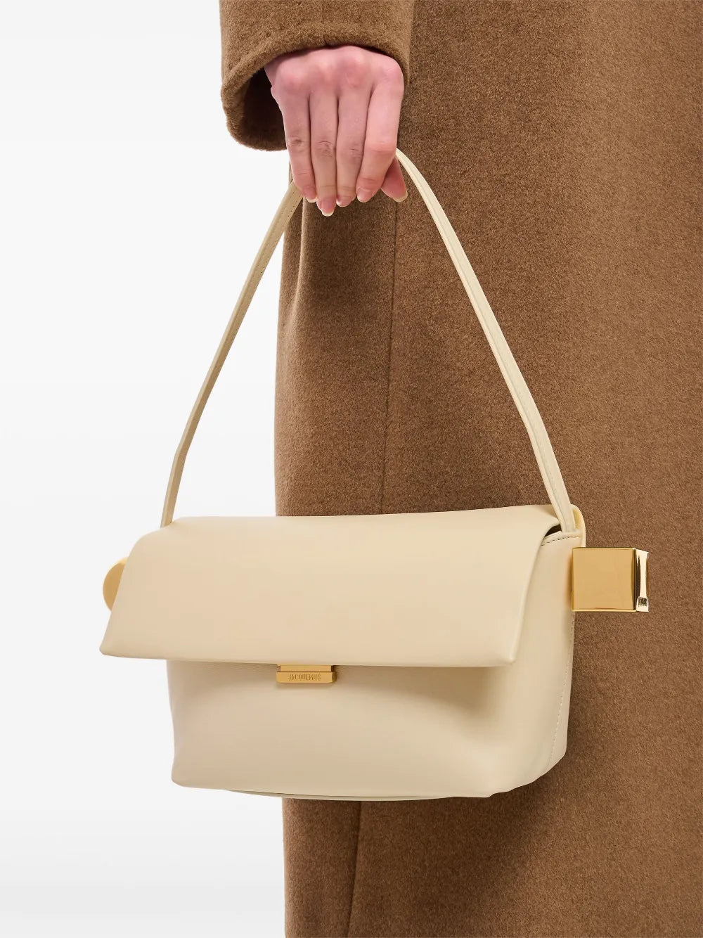 Jacquemus Metallic Clasp Leather Shoulder Bag