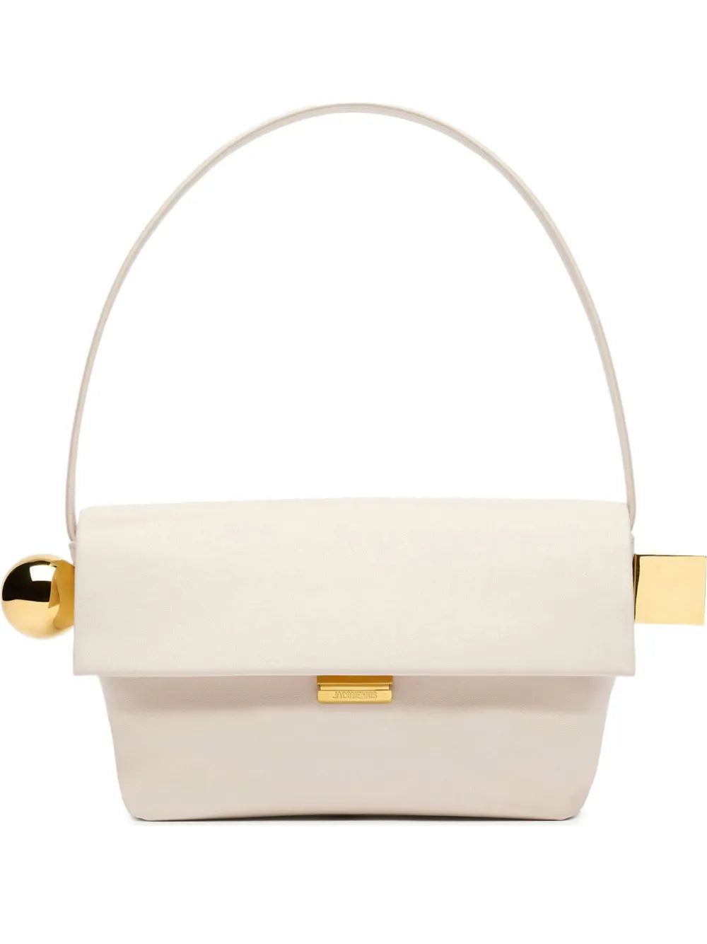 Jacquemus Metallic Clasp Leather Shoulder Bag