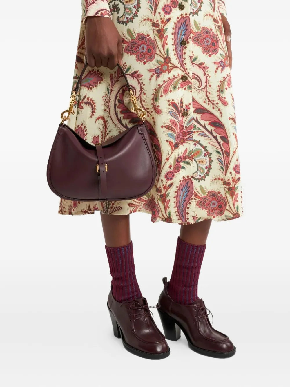 Etro Buckle Fastening Leather Backpack