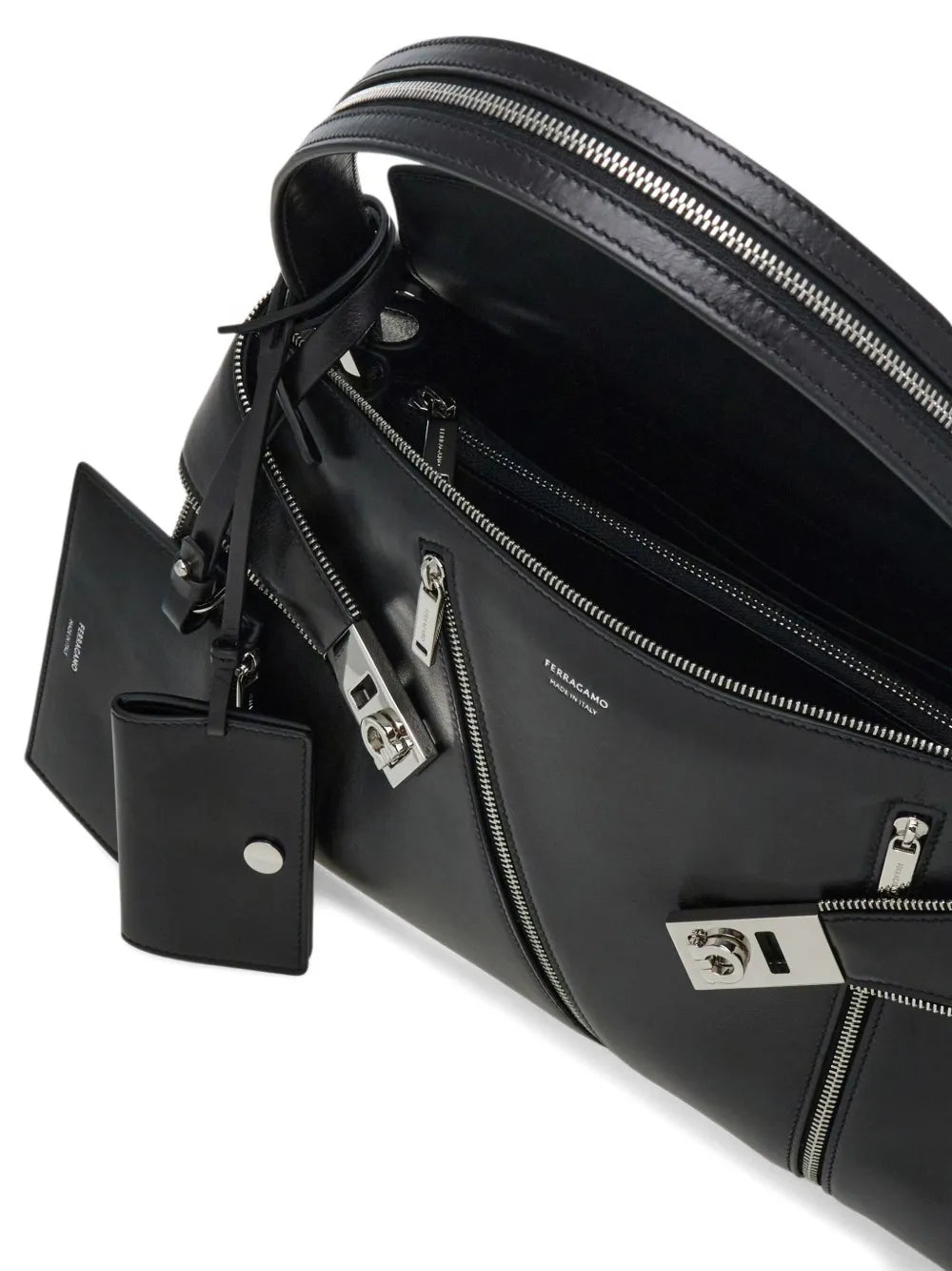 Ferragamo Medium Hug Soft Zip Detail Shoulder Bag