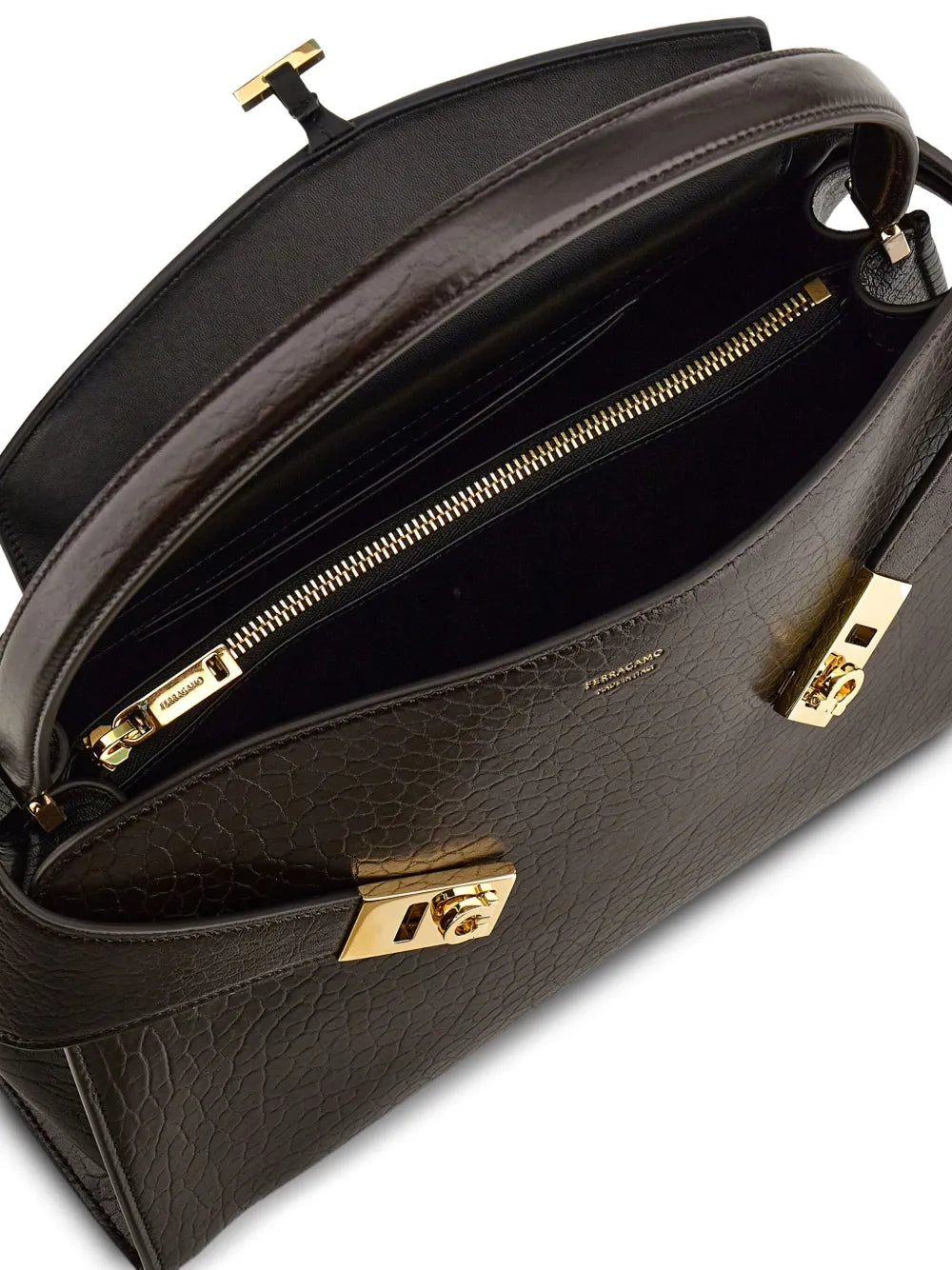 Ferragamo Medium Hug Gancini Buckles Shoulder Bag