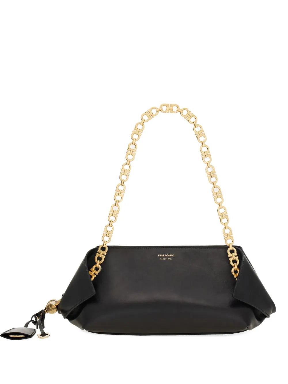 Ferragamo Folded Chain Link Shoulder Bag