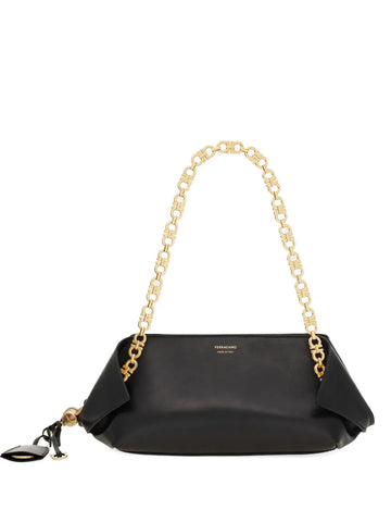 Ferragamo Folded Chain Link Shoulder Bag