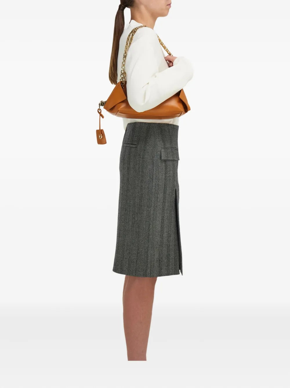 Ferragamo Small Folded Chain Strap Shoulder Bag