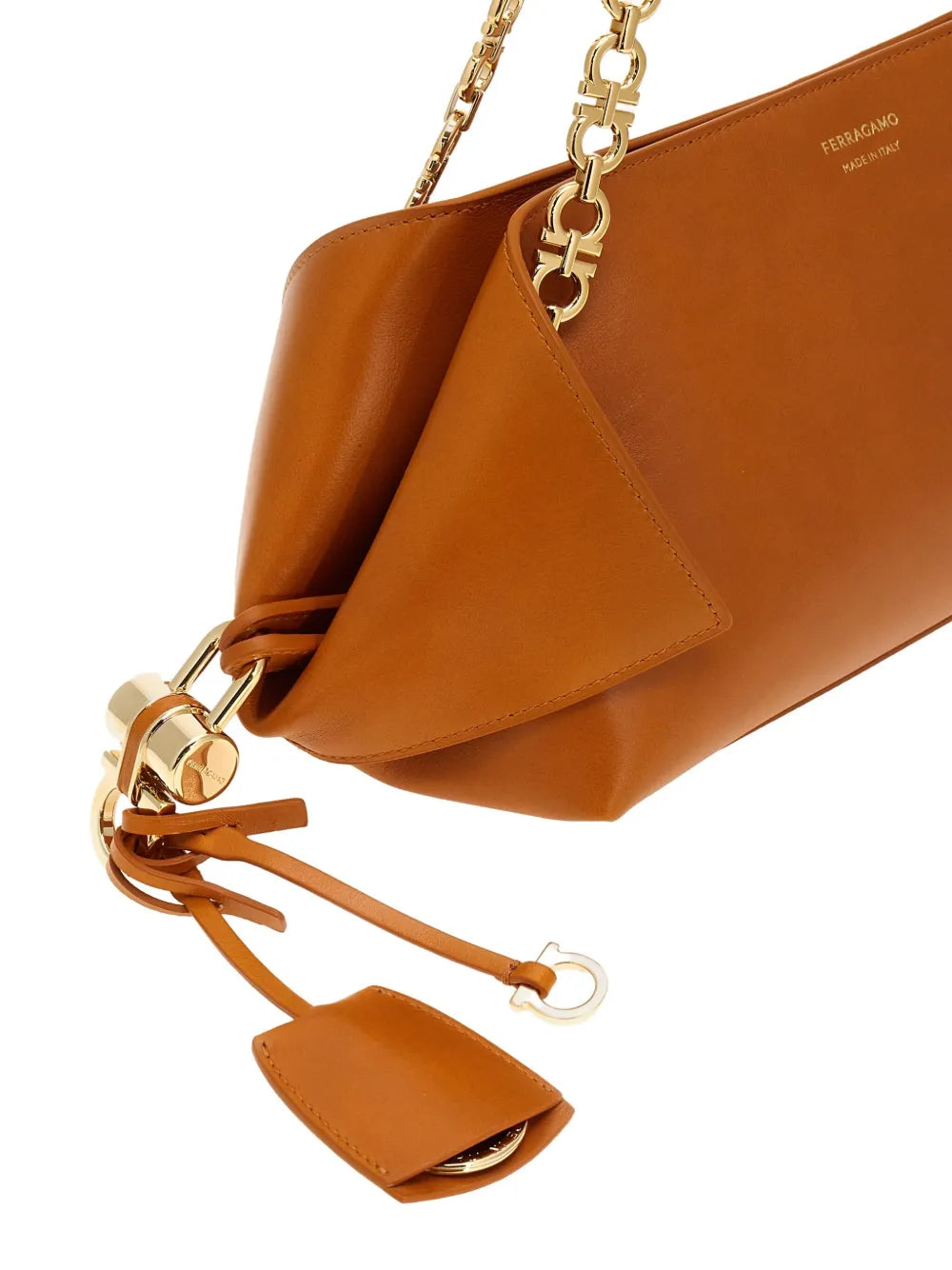 Ferragamo Small Folded Chain Strap Shoulder Bag