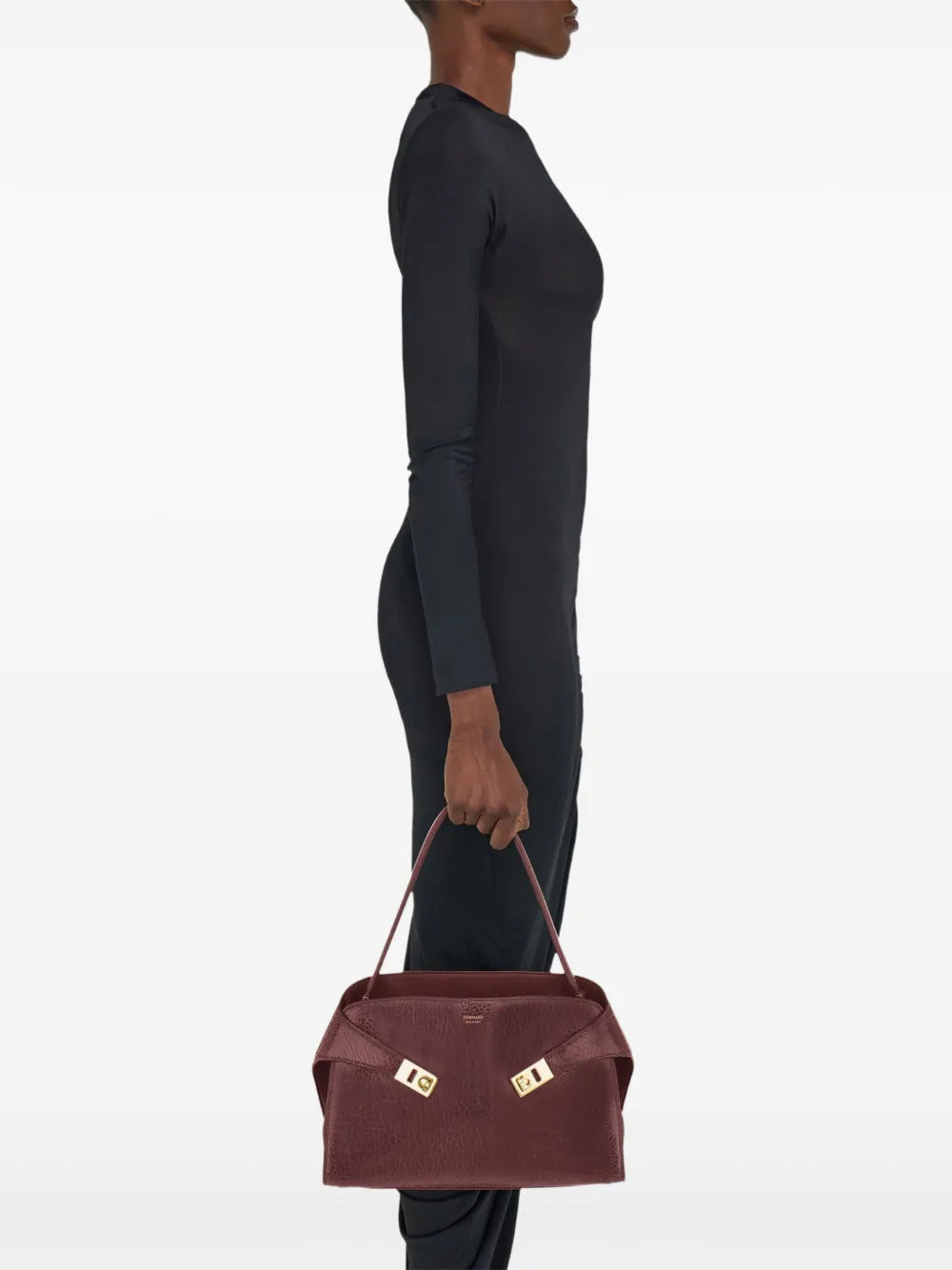 Ferragamo Medium Hug Leather Shoulder Bag