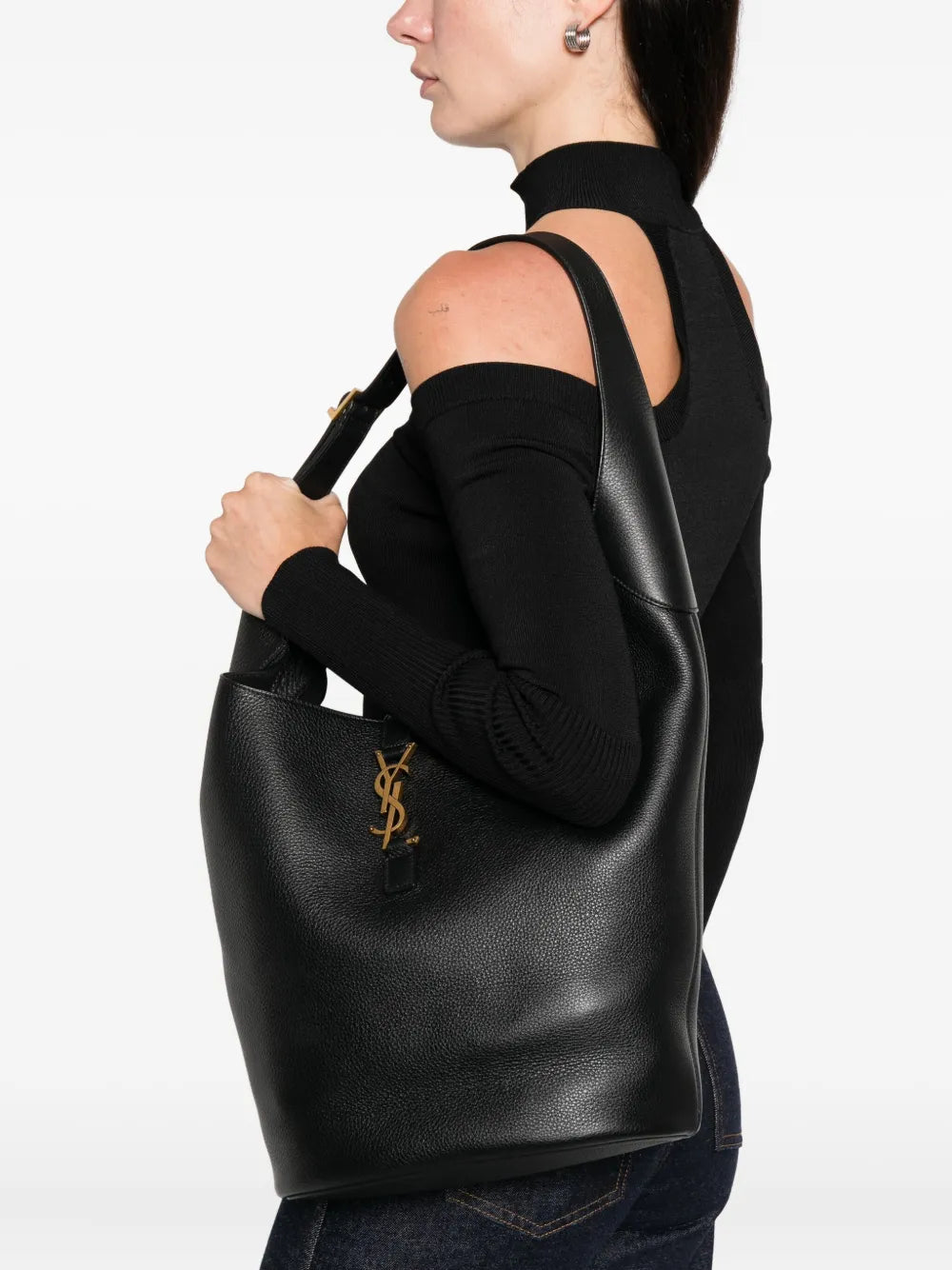 Saint Laurent Logo Plaque Shoulder Bag