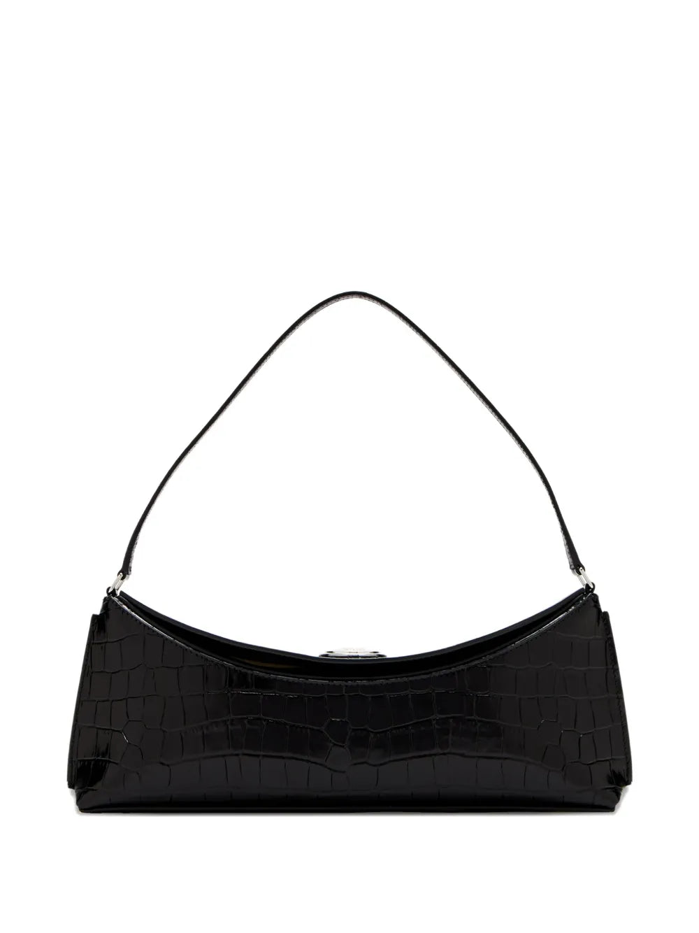 Jacquemus A Clutch Ovalo Crocodile Embossed Shoulder Bag