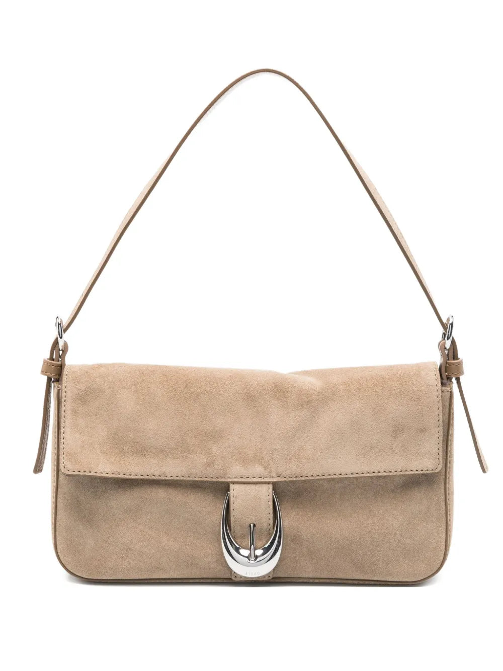 Staud Harlow Buckled Suede Shoulder Bag