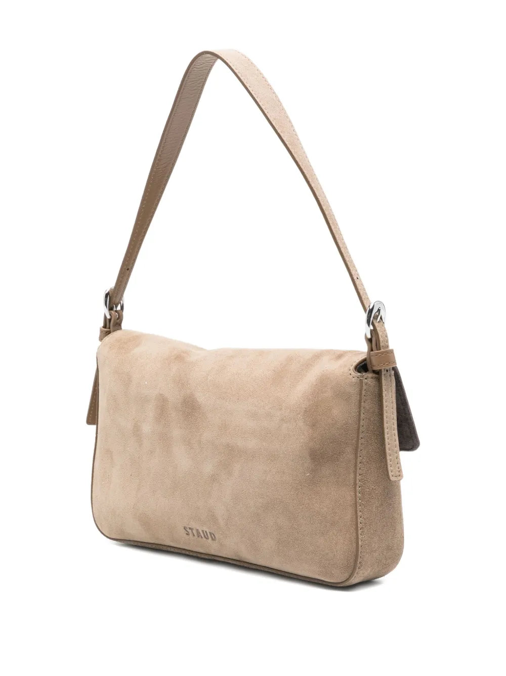 Staud Harlow Buckled Suede Shoulder Bag