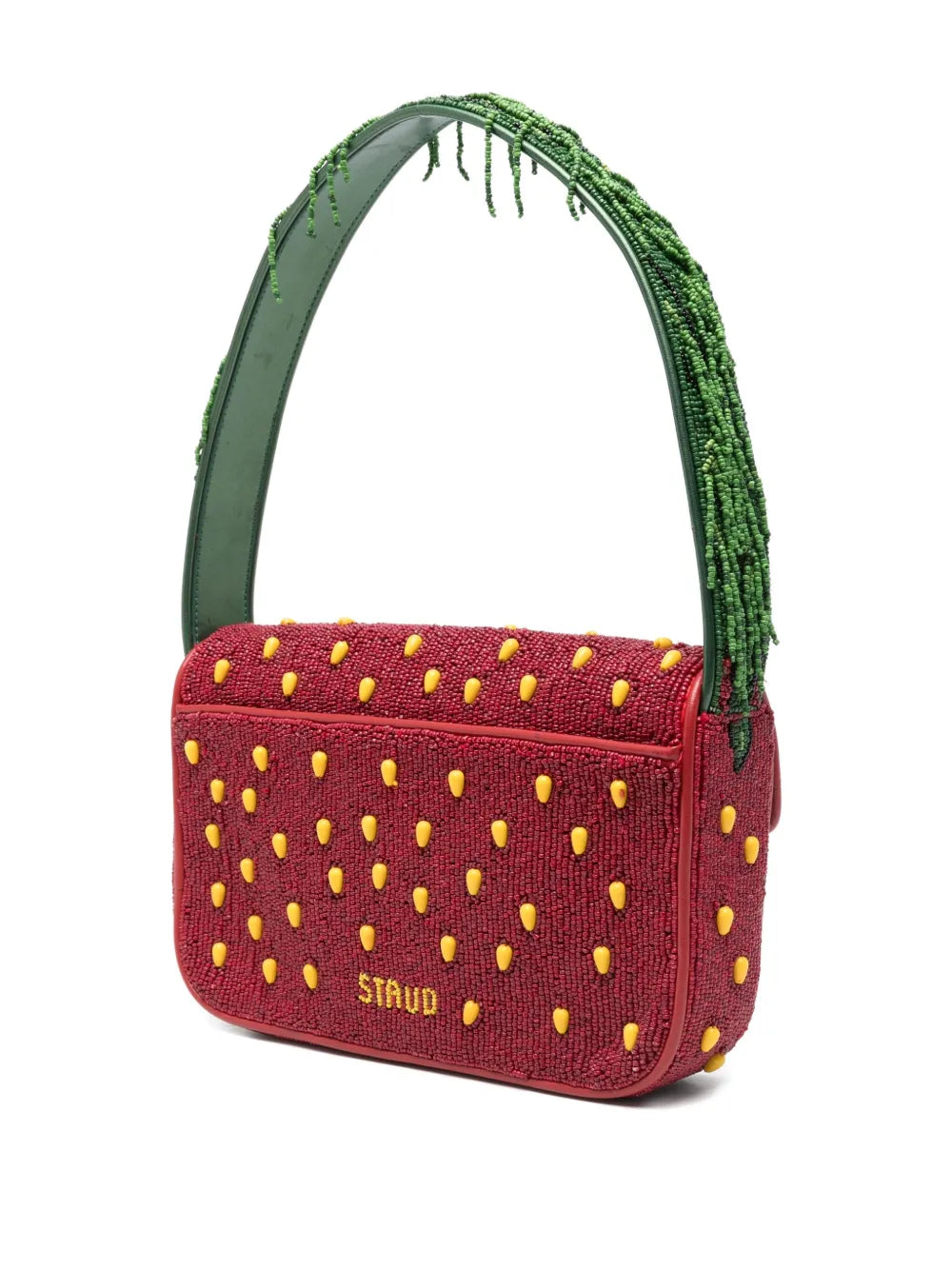 Staud Tommy Beaded Strawberry Motif Shoulder Bag