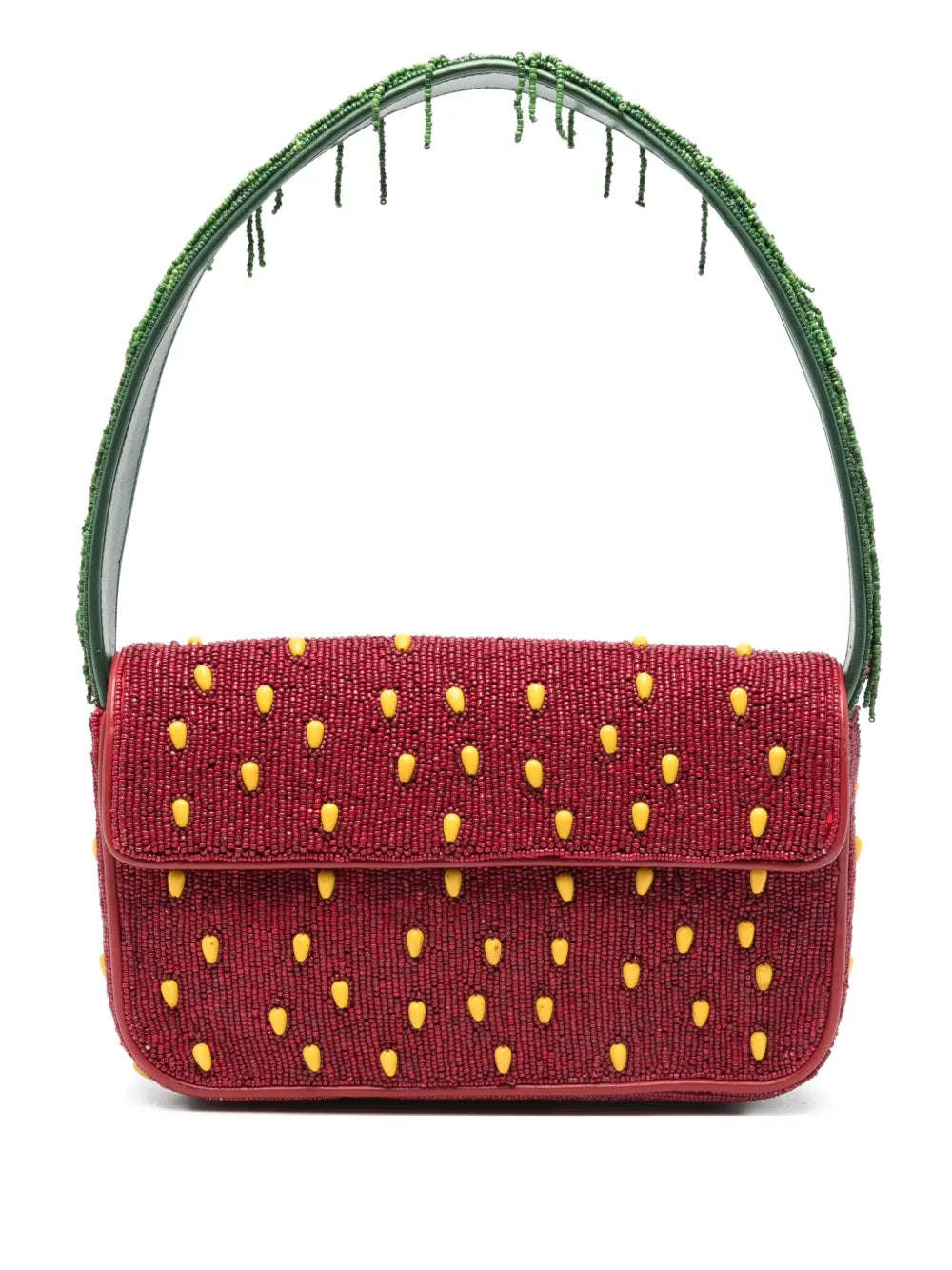 Staud Tommy Beaded Strawberry Motif Shoulder Bag