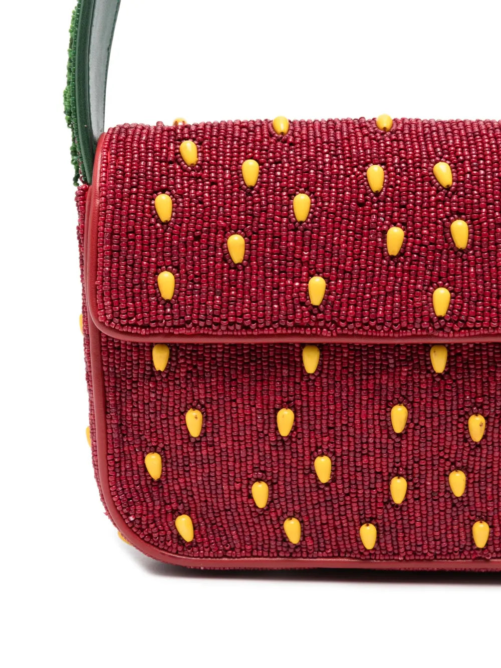 Staud Tommy Beaded Strawberry Motif Shoulder Bag