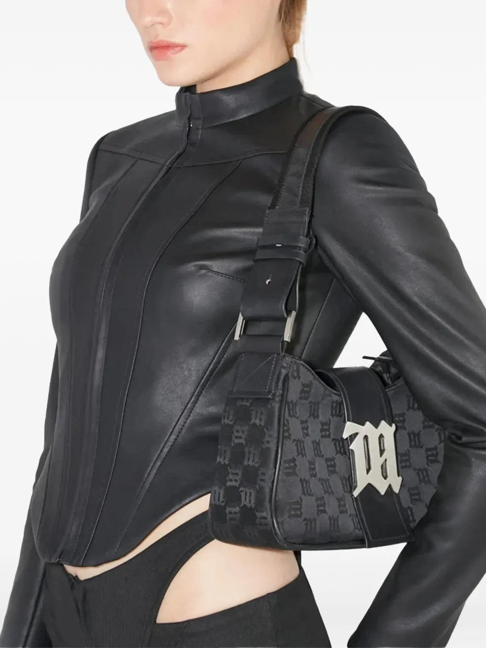 Misbhv Medium Monogram Detail Shoulder Bag