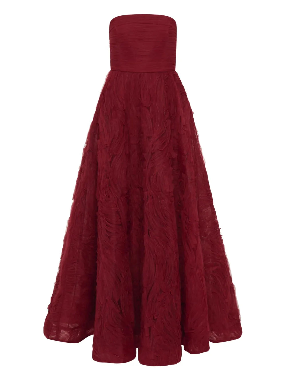 Rebecca Vallance Willow Strapless Ruffled Gown