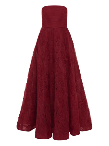 Rebecca Vallance Willow Strapless Ruffled Gown