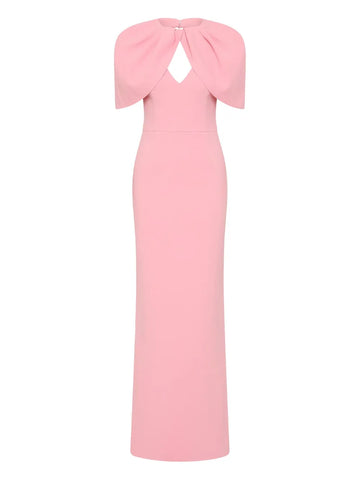 Rebecca Vallance Xena Petal Sleeve Keyhole Gown