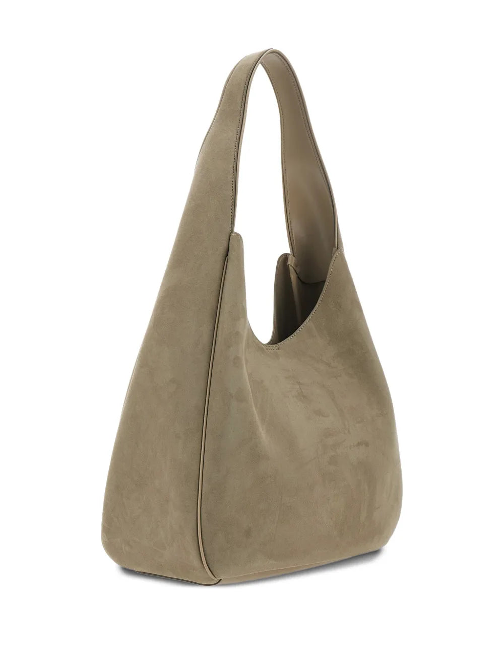 Stella Mccartney Large Logo Perforated Suede Shoulder Bag