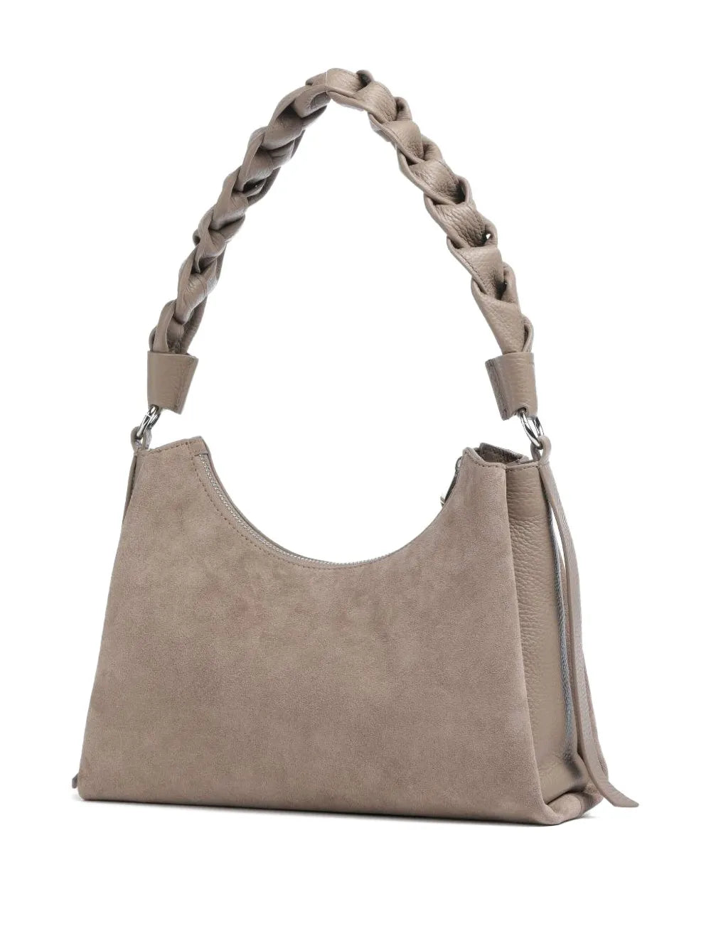Coccinelle Small Boheme Braided Handle Suede Shoulder Bag