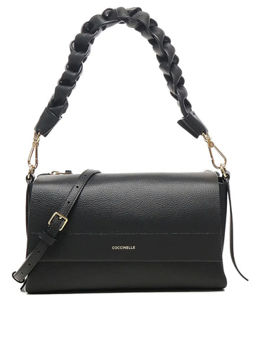 Coccinelle Braided Handle Leather Shoulder Bag