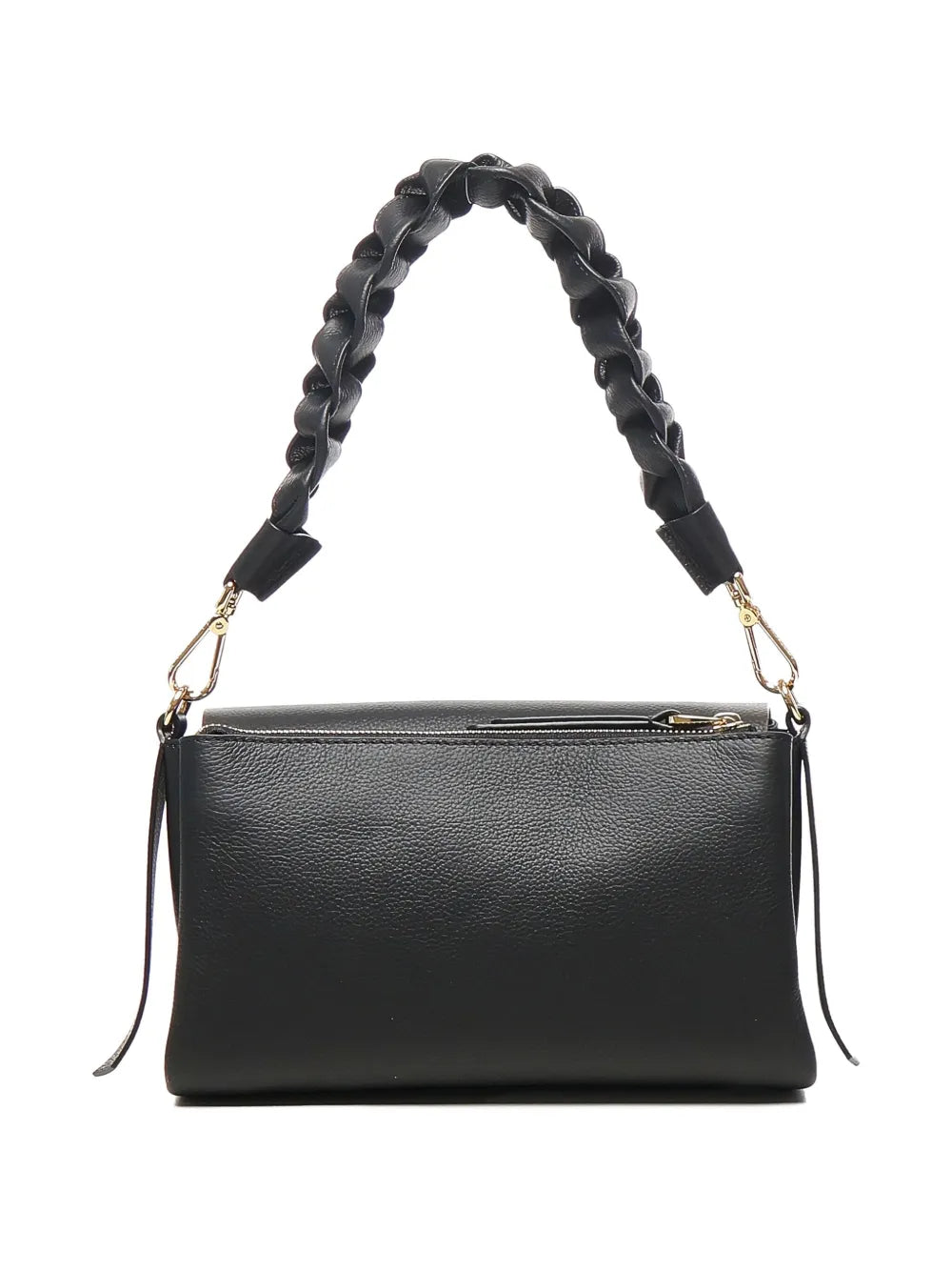 Coccinelle Braided Handle Leather Shoulder Bag