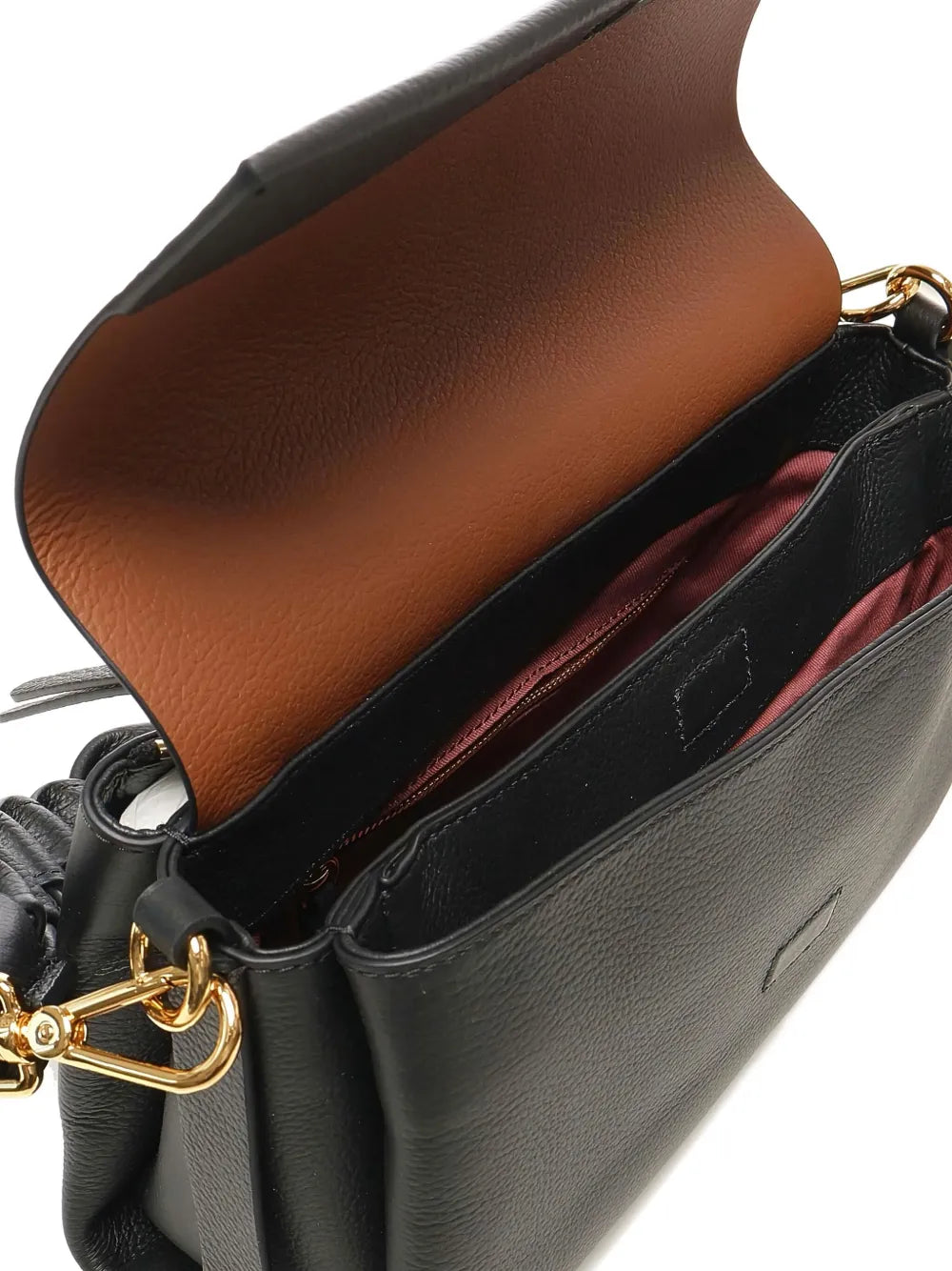Coccinelle Braided Handle Leather Shoulder Bag