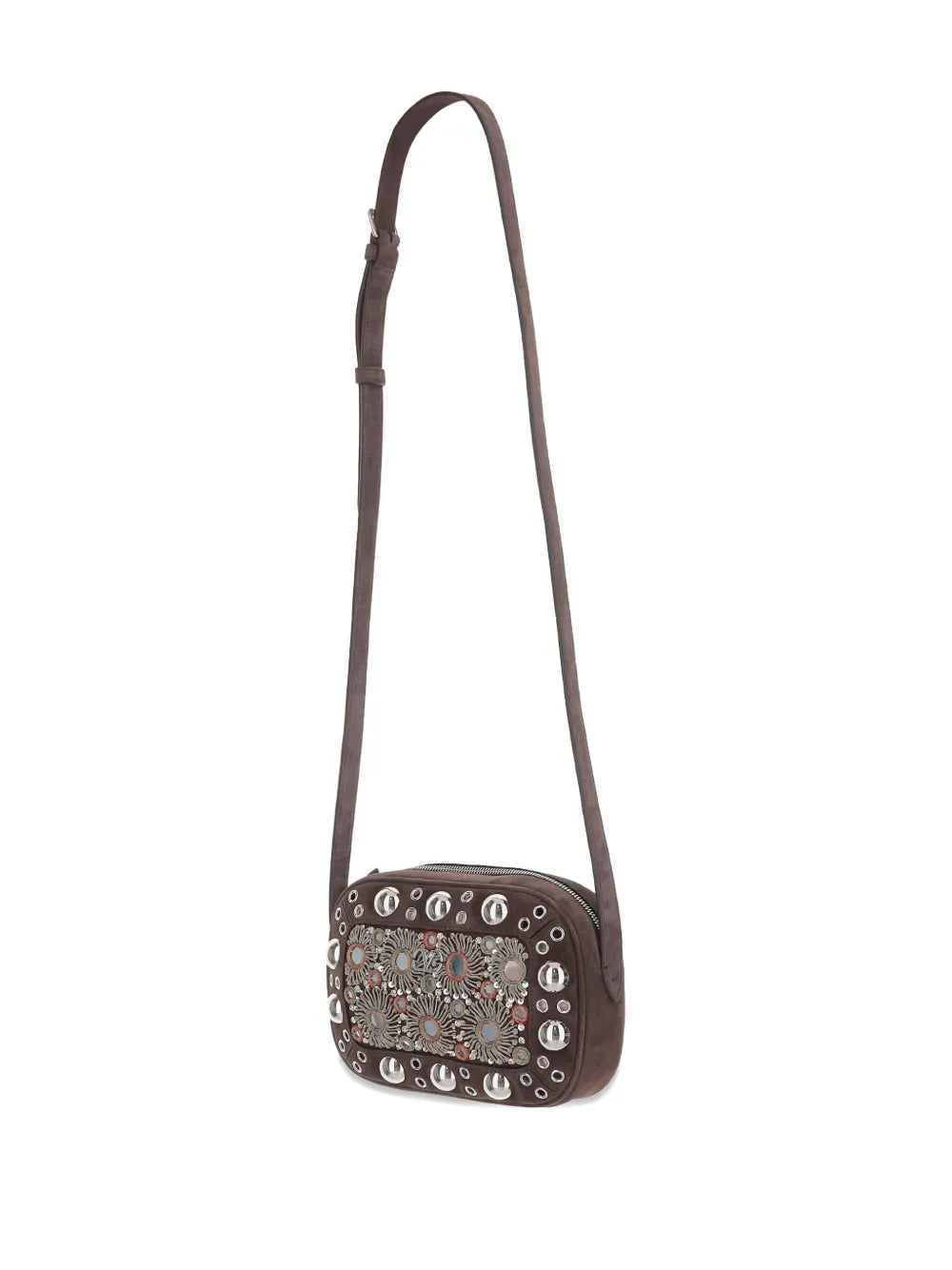 Valentino Garavani Nellcote Mirror Embellished Stud Detailed Shoulder Bag